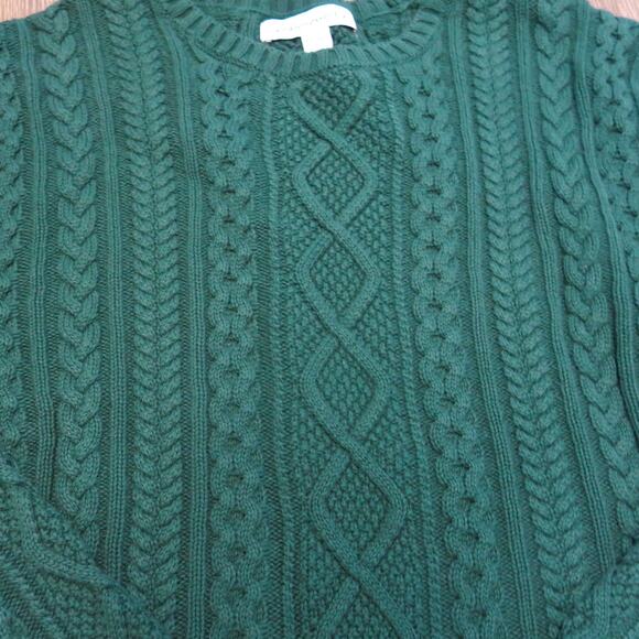 Amazon Essentials *NWT* Cable Knit Sweater Size XXL Crewneck Green Warm Classic - Picture 2 of 9